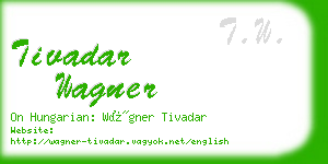 tivadar wagner business card